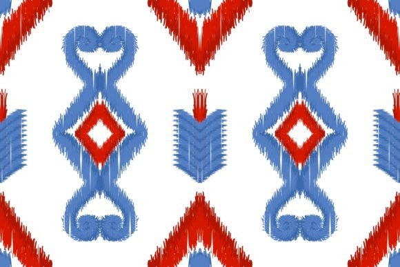 Beautiful Ikat Embroidery Pattern