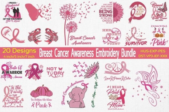 Breast Cancer Awareness Embroidery