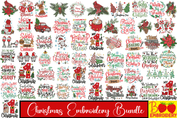 Christmas Embroidery Design Bundle