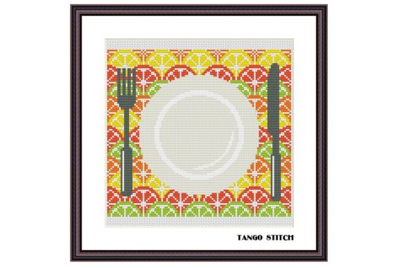 Citrus Table Mat Kitchen Embroidery