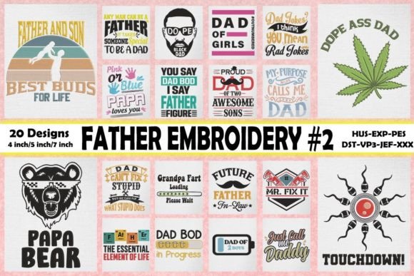 Father Embroidery Bundle 2