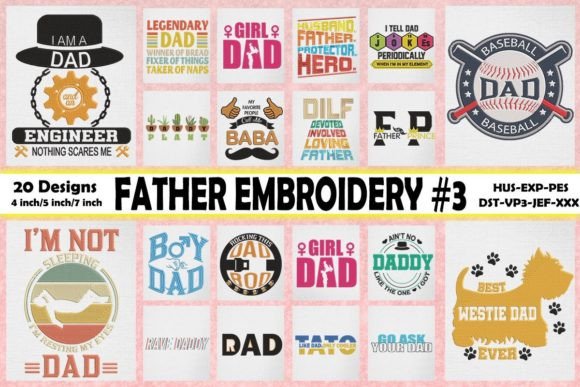 Father Embroidery Bundle 3