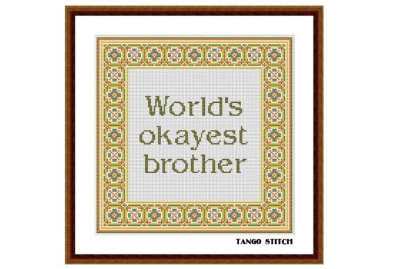 Funny Brother Birthday Quote Embroidery