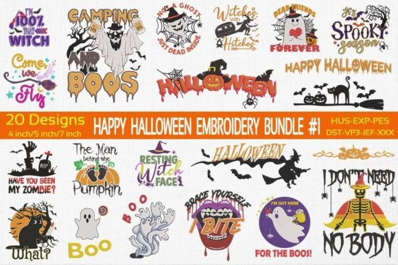 Happy Halloween Embroidery Bundle