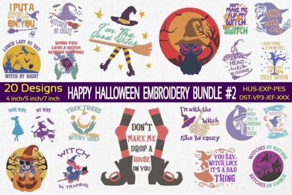 Happy Halloween Embroidery Bundle 2