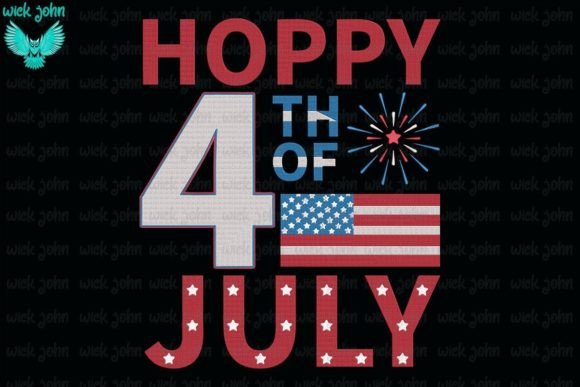 Hoppy 4th of July Embroidery