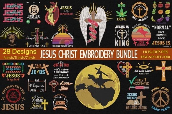 Jesus Christ Embroidery Bundle