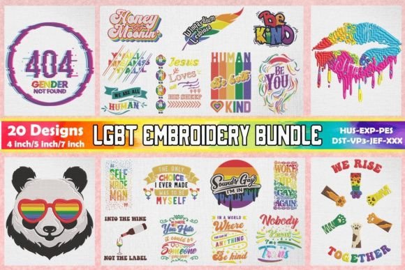 LGBTQ Embroidery Bundle 1