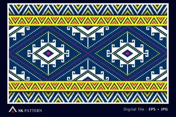 Seamless Pattern Embroidery Design