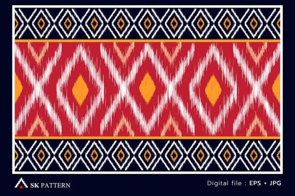 Seamless Pattern Ethnic Embroidery