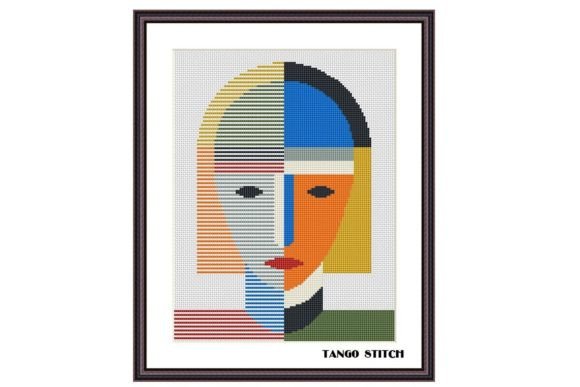 Suprematism Art Woman Embroidery Design