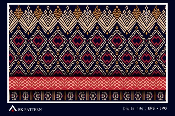 Vector Pattern Embroidery Geometric